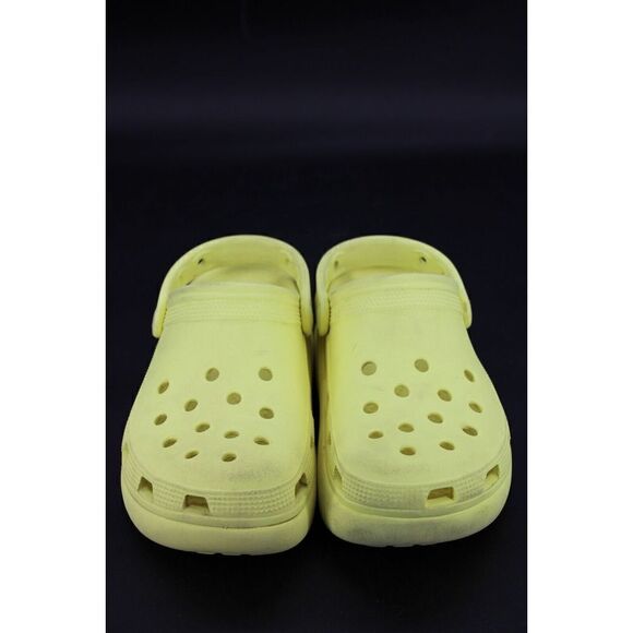 CROCS CLASSIC CRUSH CLOG iconic crocs wedge comfort in yellow Youth 3 Girls - Picture 4 of 11